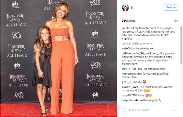 A foto publicada por Jennifer Lopez para negar a suposta gravidez (Foto: Instagram)