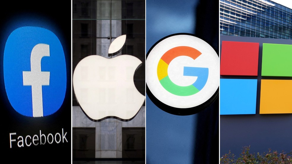 Facebook, Apple, Google e Microsoft — Foto: Montagem/Reuters