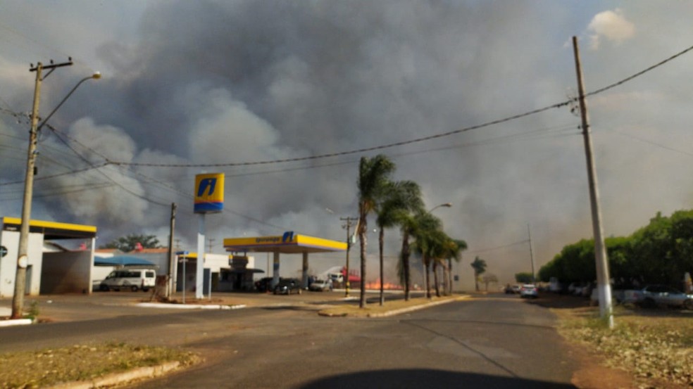 Queimadas atingem áreas de pastagens em cidades da região noroeste paulista — Foto: Arquivo Pessoal 