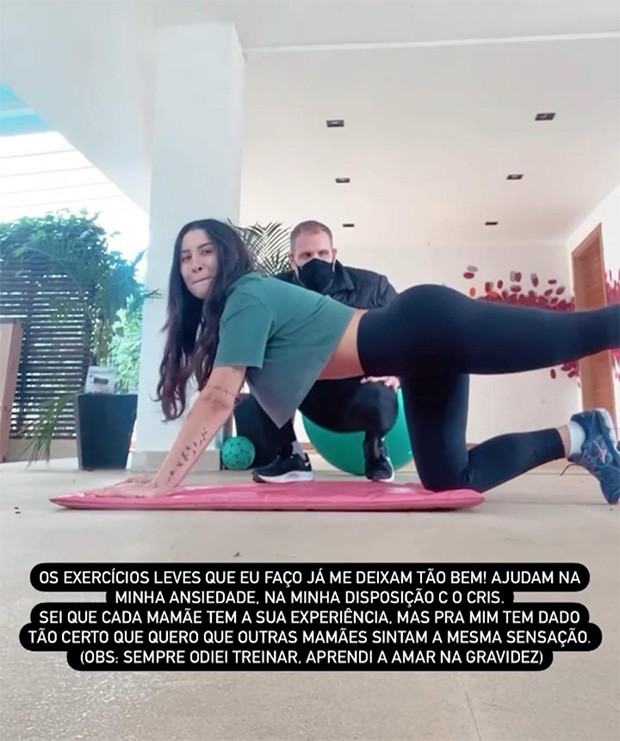 Bianca Andrade volta a se exercitar após gravidez (Foto: Reprodução/ Instagram)