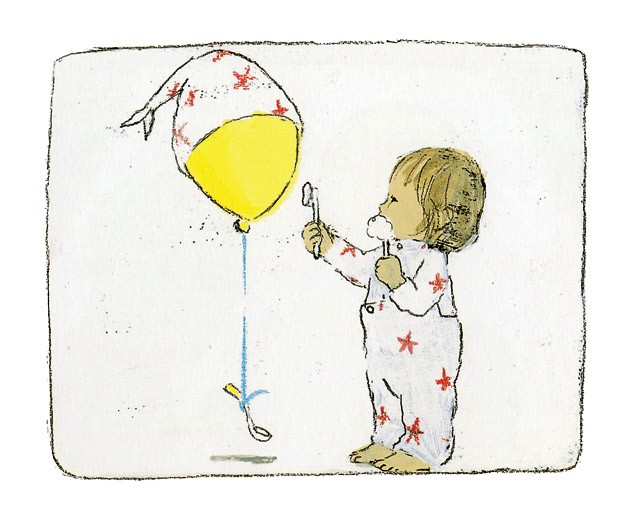 Lina e o balão, Texto e ilustrações de Komako Sakai, Pequena Zahar, R$ 49,90. A partir de 3 anos. (Foto: Reprodução)