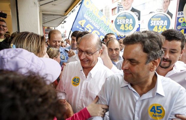 Aécio Neves; Geraldo Alckmin (Foto: Marcelo Ribeiro/ Alckmin 45)