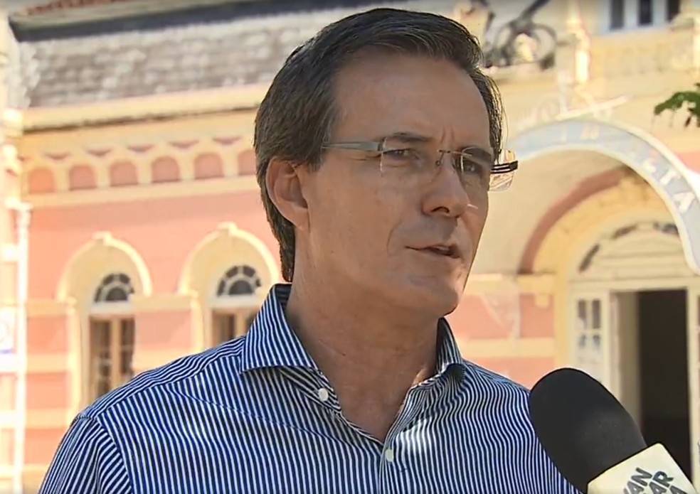 Prefeito de Guaratinguetá, Marcus Soliva (PSB), — Foto: Reprodução/ TV Vanguarda