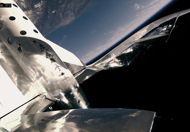 VSS Unity da Virgin Galactic em voo em outubro de 2020 (Foto: Divulgação)