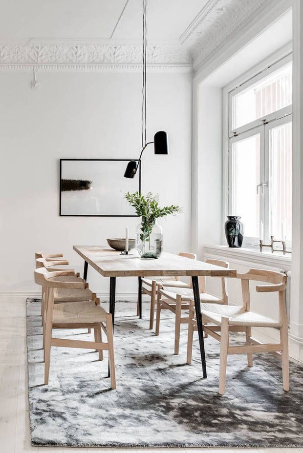 Décor do dia: sala de jantar escandinava em tons claros (Foto: Divulgação)