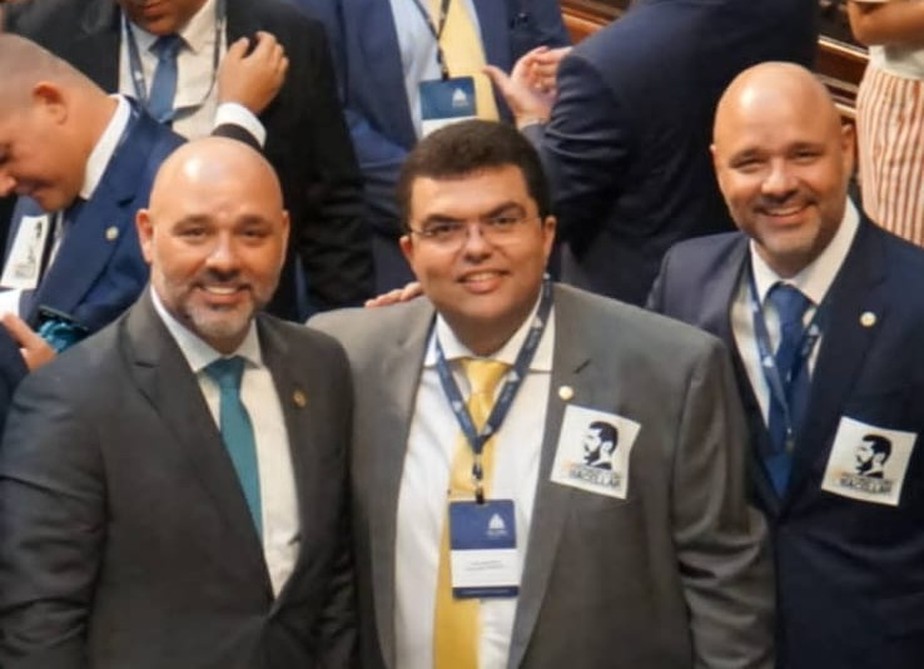 Marcio Pacheco, conselheiro do TCE e ex-líder do governo Castro, Chico Machado, e Fred Pacheco, irmão de Márcio e deputado eleito