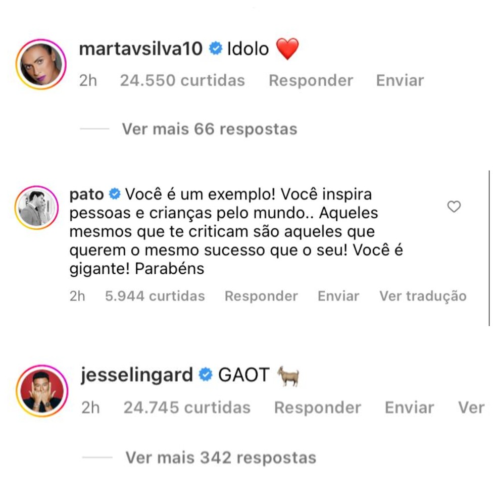 Pel&eacute;, Marta, LeBron James... Estrelas reagem a post de Cristiano Ronaldo |  Copa do Mundo | ge