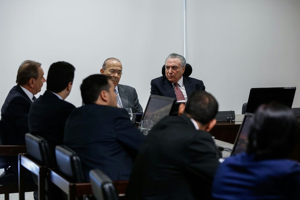 Reunião entre a bancada potiguar e o presidente aconteceu nesta quinta-feira (17) (Foto: Marcos Correa)