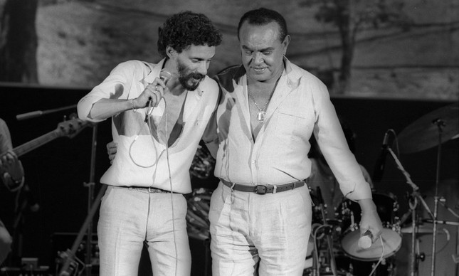 Gonzagão e Gonzaguinha durante apresentação no Rio em 1981