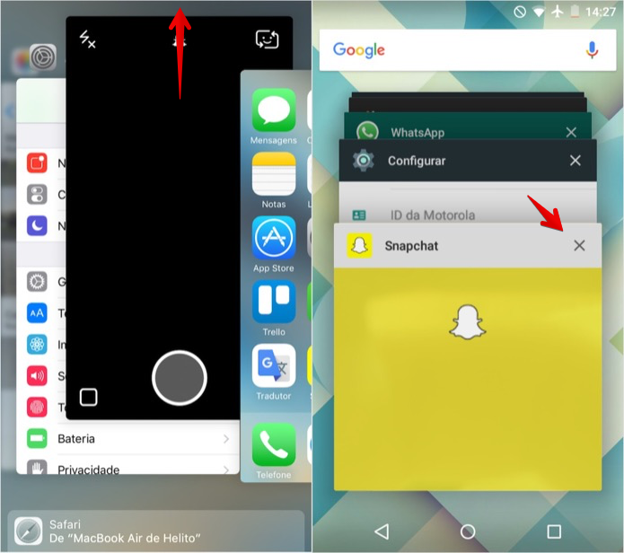 Reinicie o Snapchat para que os filtros voltem (Foto: Reprodução/Helito Bijora) 