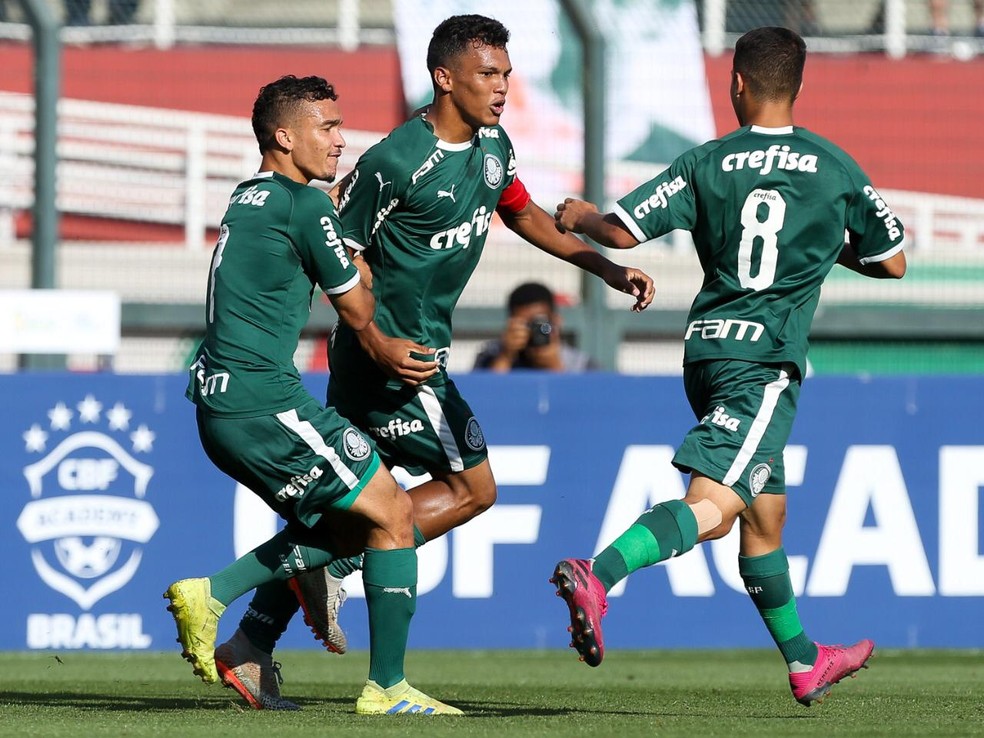 Gabriel Veron marca em vitória sobre o São Paulo na final da Copa do Brasil Sub-17 — Foto: Fábio Menotti/Ag. Palmeiras