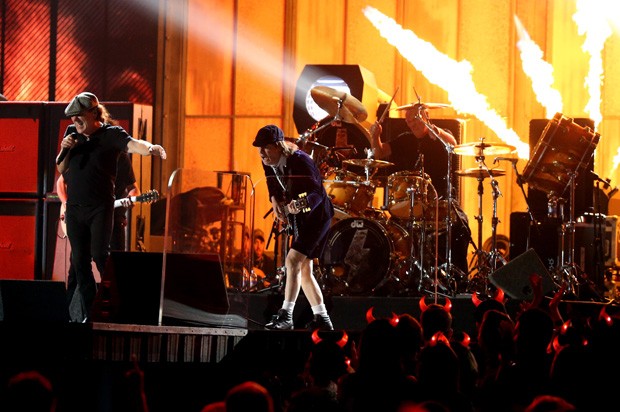 O AC/DC no Grammy, em fevereiro de 2015 (Foto: Getty Images)