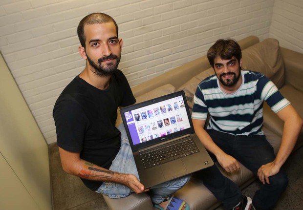 Ramon Cavalcante e George Pedrosa: streaming para quadrinhos é a proposta da Cosmic (Foto: Divulgação/Sara Maia)
