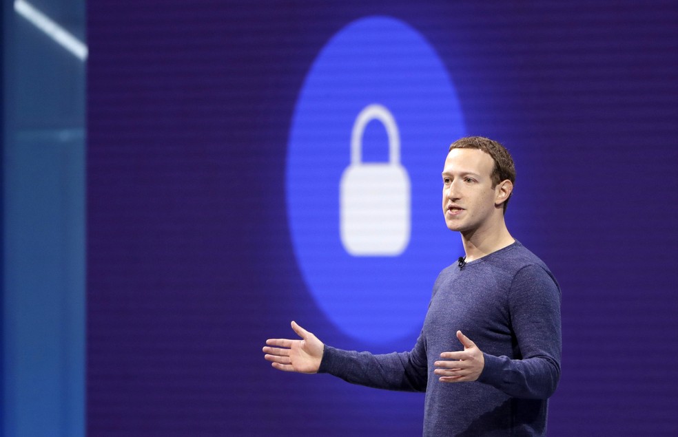 Mark Zuckerberg, presidente do Facebook, em imagem de arquivo de 2018 â€” Foto: AP Photo/Marcio Jose Sanchez
