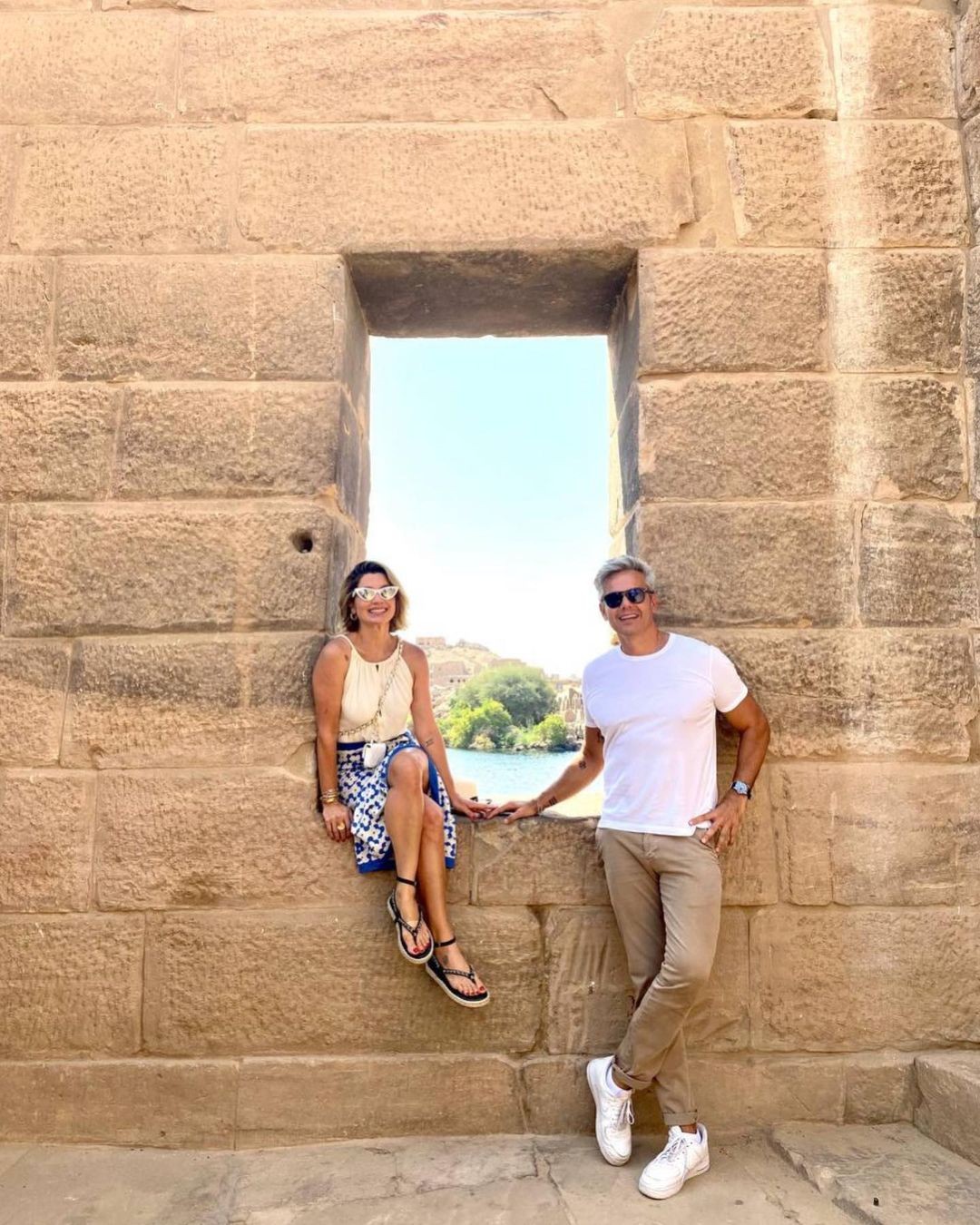 Flávia Alessandra relembra fotos de viagem ao Egito com Otaviano Costa (Foto: Reprodução / Instagram)
