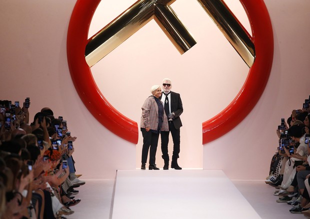  Silvia Venturini Fendi e Karl Lagerfeld (Foto: Getty Images)