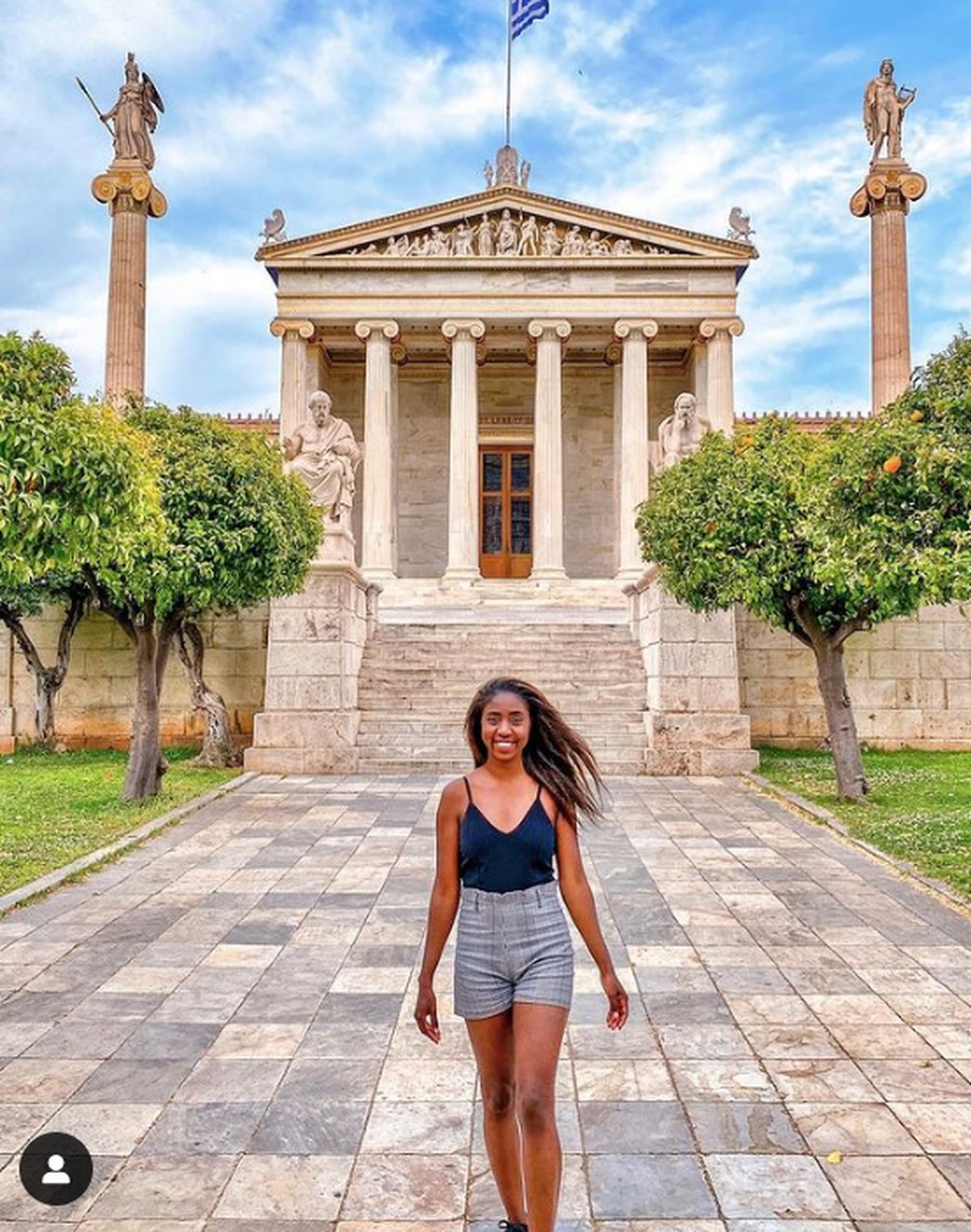 Nataly Castro na Grécia — Foto: Reprodução/Instagram