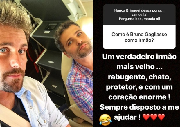 Thiago fala como é ter Bruno Gagliasso como irmão (Foto: Reprodução/Instagram)