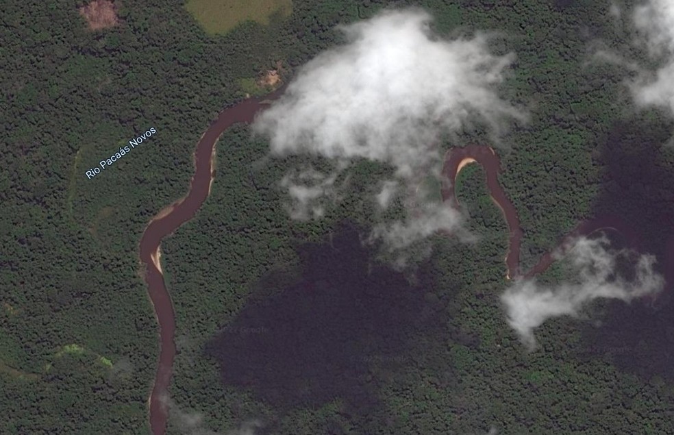 Área onde colisão entre barcos foi registrada em Guajará-Mirim, RO — Foto: Reprodução/Google Maps 