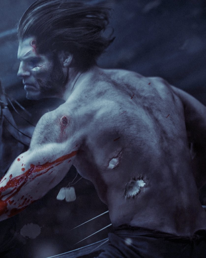A arte do designer Boss Logic imaginando Henry Cavill como Wolverine (Foto: Twitter)