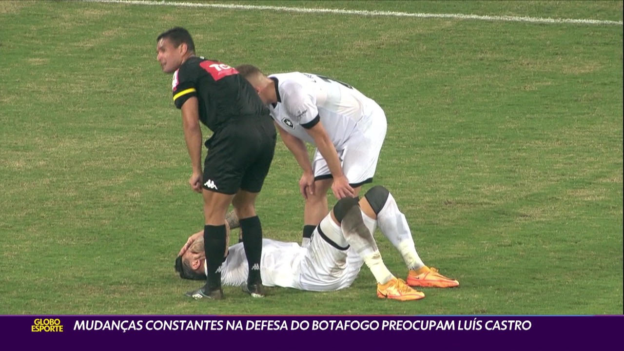 Mudanças constantes na defesa do Botafogo preocupam Luís Castro