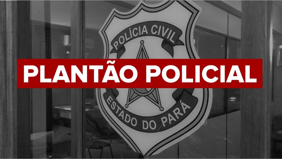 Selo PlantÃ£o Policial na Seccional de PolÃ­cia Civil em SantarÃ©m â€” Foto: Adonias Silva/Arte/G1