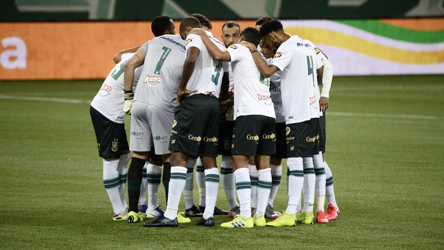 Time do América-MG antes da partida contra o Palmeiras