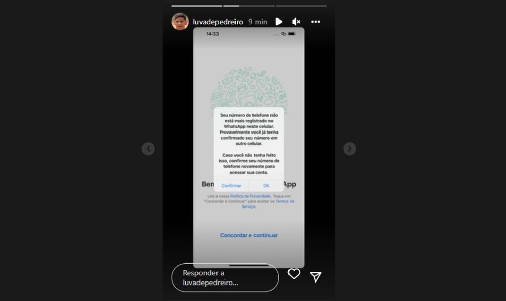 Luva de Pedreiro diz que teve conta hackeada — Foto: Reprodução/Redes Sociais