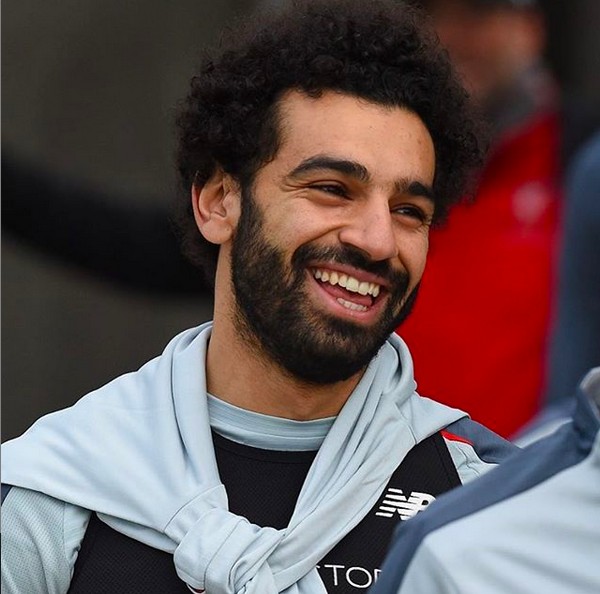 O craque egípcio Mohamed Salah em treino do Liverpool (Foto: Instagram)