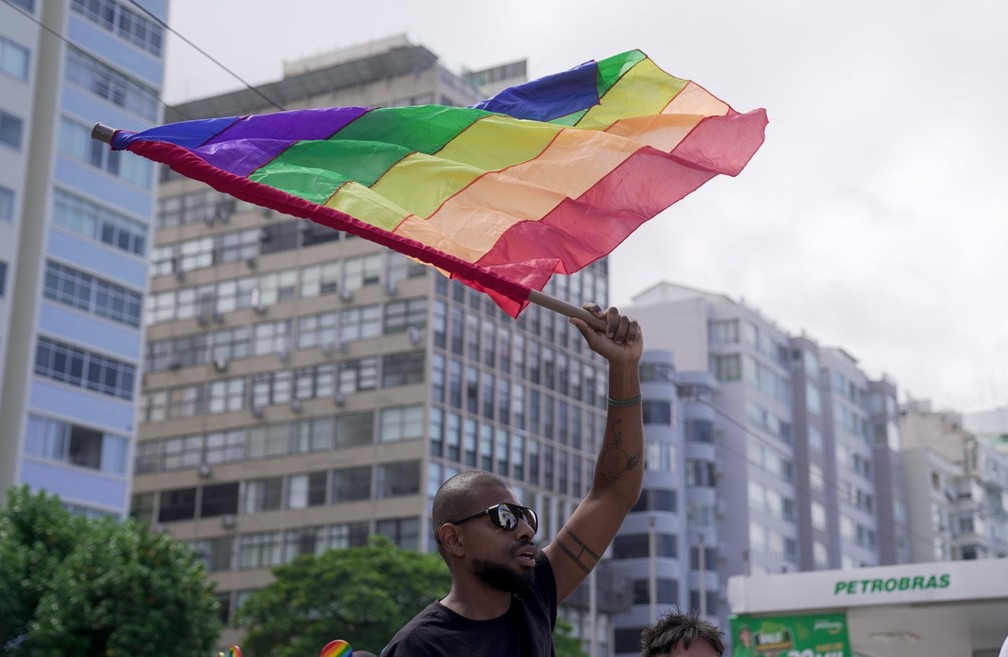 27 Parada LGBTQIAP+ em Copacabana — Foto: Sthepanie Rodrigues/g1