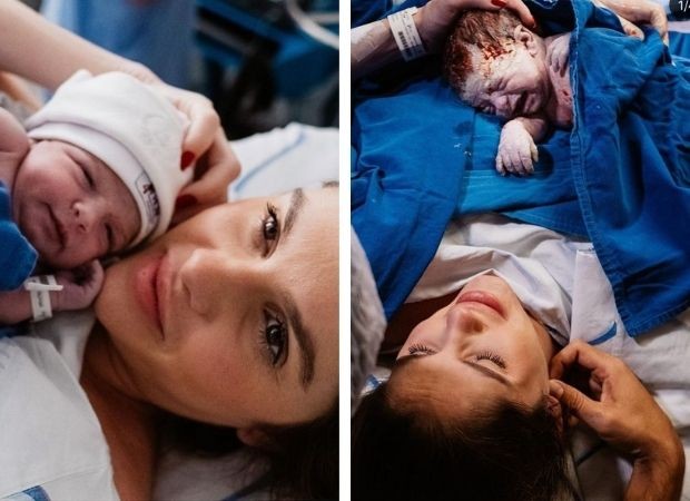 Ayla, filha de Barbara Evans e Gustavo Theodoro, nasceu neste domingo (3) (Foto: Reprodução/Instagram)