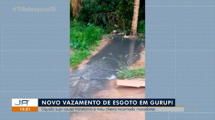 Moradores de Gurupi reclamam do mau cheiro após vazamento de esgoto