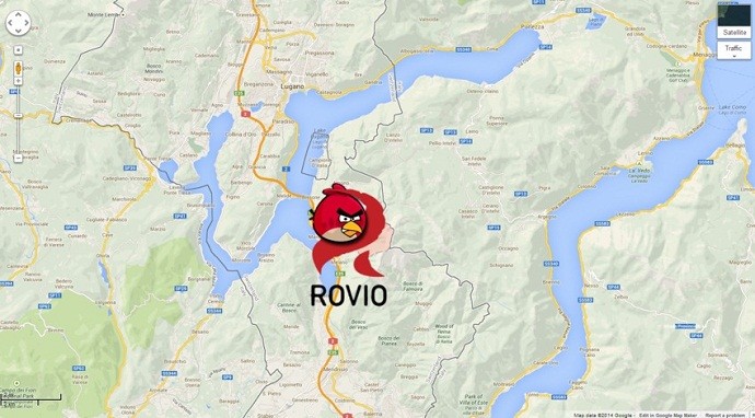 Rovio, na Suíça (Foto: Mashable/ Google Maps)