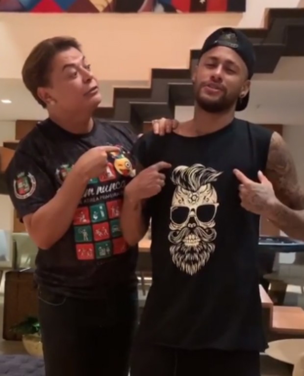 Neymar e David Brazil (Foto: Reprodução Instagram)