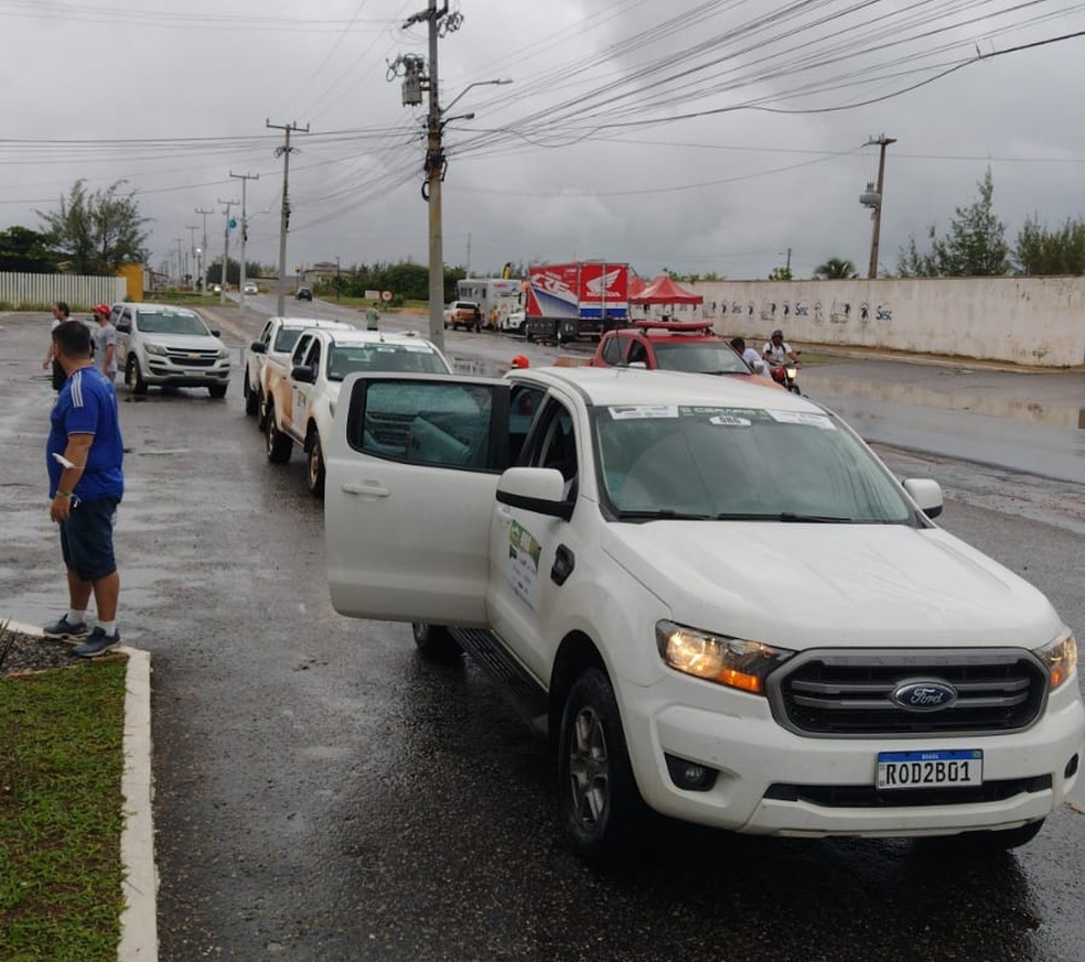 Piloto de moto desaparece durante Rally Cerapió; bombeiros e policiais fazem buscas  — Foto: Reprodução