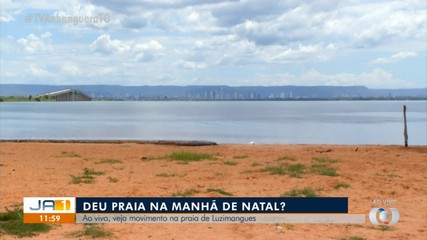 Movimento é tímido na manhã de natal em praia de Luzimangues