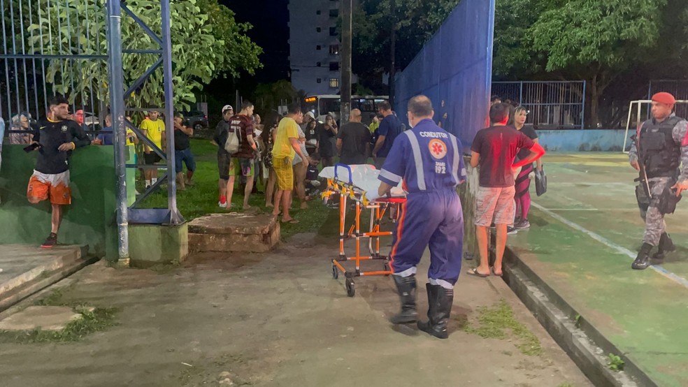 Vítima foi socorrida pelo Samu.  — Foto: Divulgação