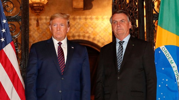 O presidente dos Estados Unidos, Donald Trump, em encontro com Jair Bolsonaro, em março de 2020 (Foto: Alan Santos/PR/Agência Brasil)
