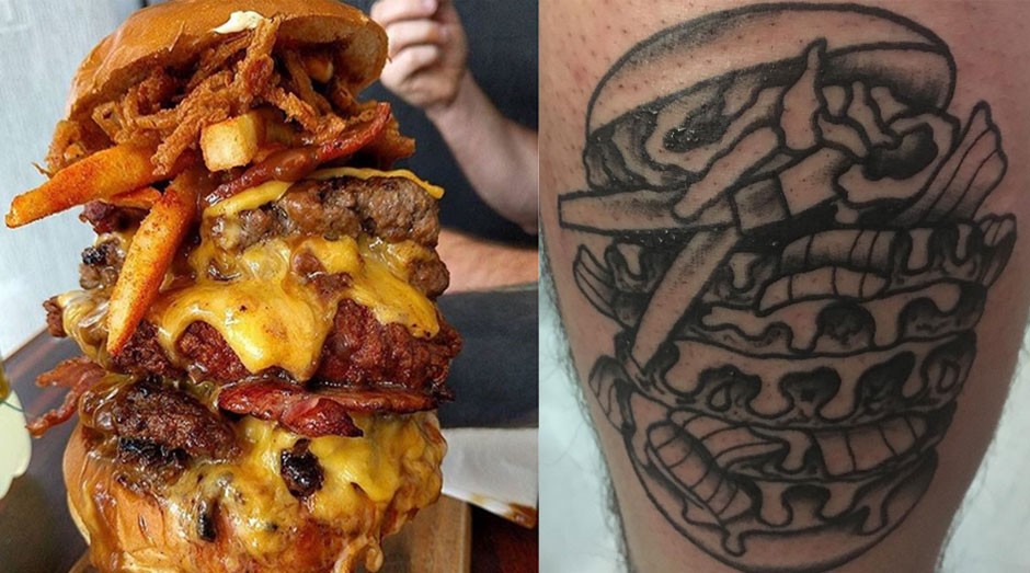 hamburguer tatuagem (Foto: Reprodução/Instagram)
