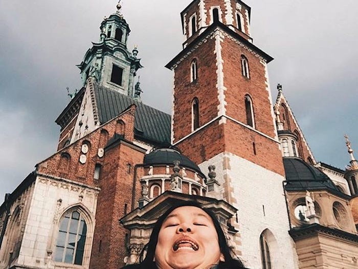 Michelle Liu na Polônia (Foto: Instagram/ Reprodução)