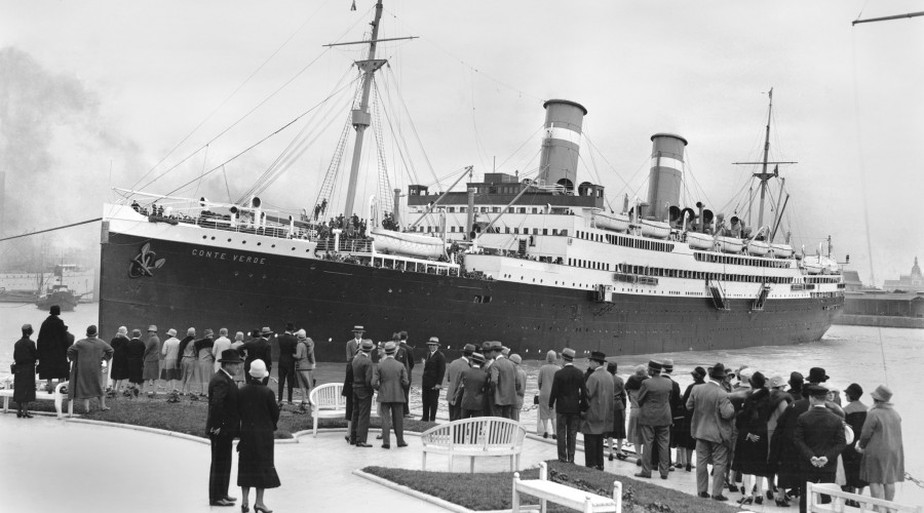 Navio Conte Verde, que levou o Brasil para a Copa de 1930