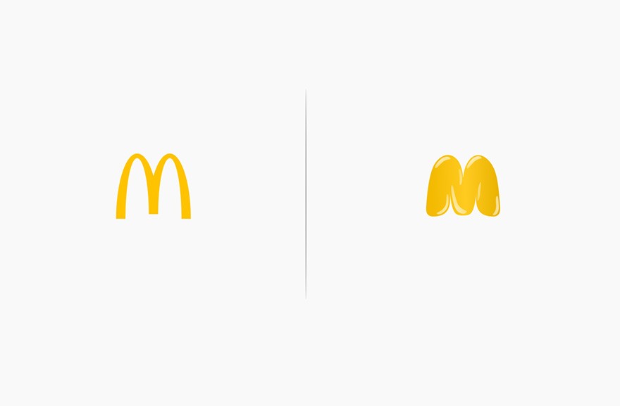 E o logotipo do McDonald's? Parece que comeu Big Mac demais (Foto: Marco Schembri )