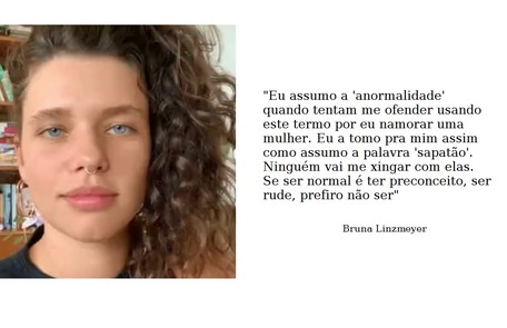 Bruna Linzmeyer é lésbica e está prestes a gravar 'Pantanal' Reprodução