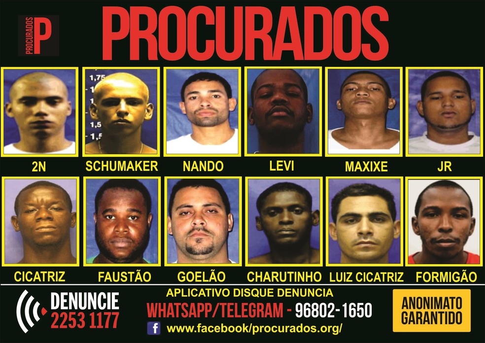 Portal divulga lista dos criminosos mais procurados de Niterói e São