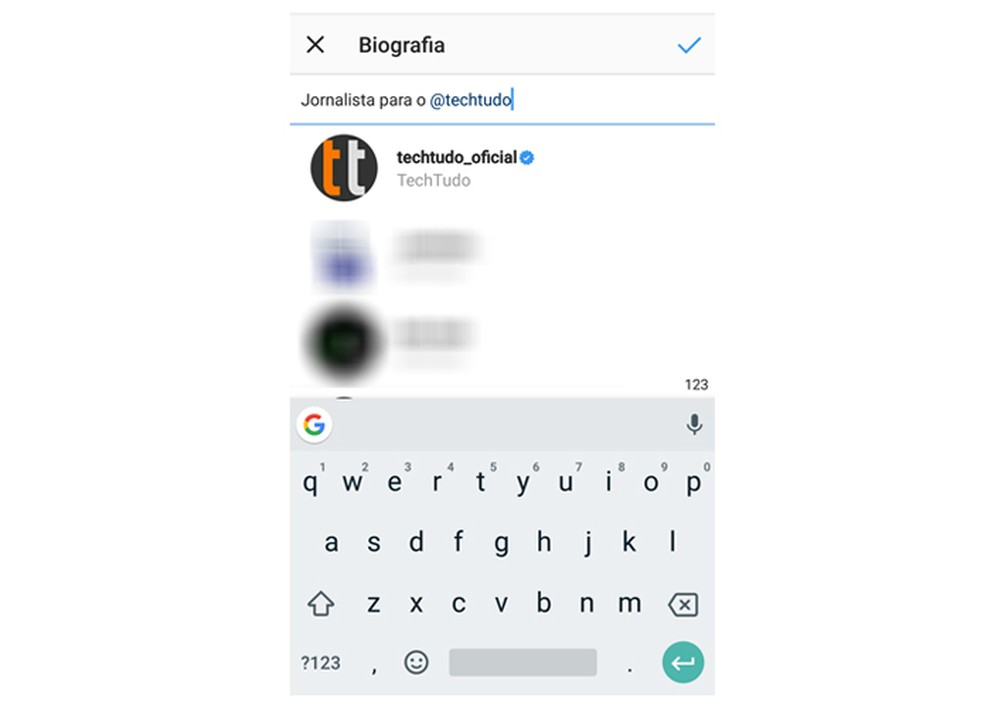 Ao linkar um perfil do Instagram, o usuário recebe uma notificação (Foto: Reprodução/Taysa Coelho)
