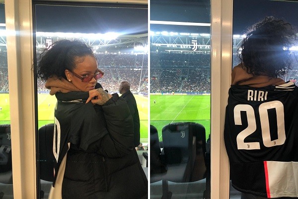 Rihanna com a camiseta da Juventus (Foto: Twitter)