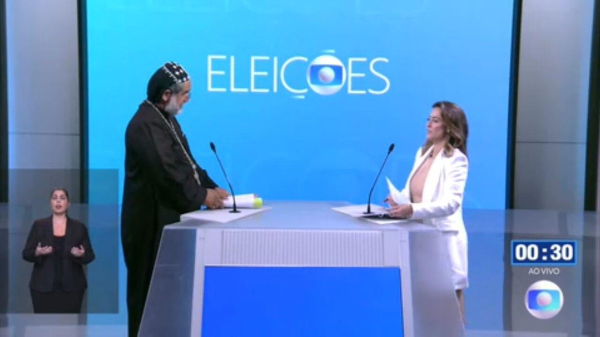 Debate na Globo: Thronicke pergunta a Padre Kelmon sobre educação; VÍDEO