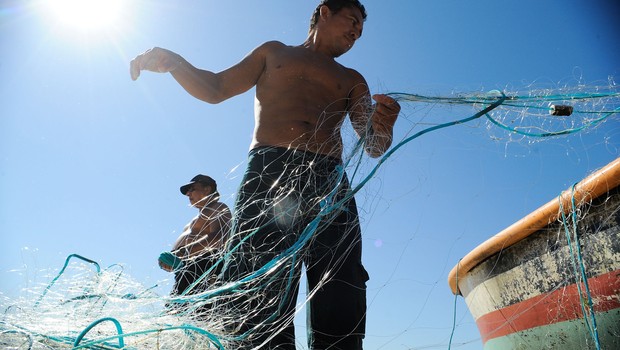 Pescadores no Rio de Janeiro ; pesca artesanal ; defeso ;  (Foto: Tânia Rego/Agência Brasil)