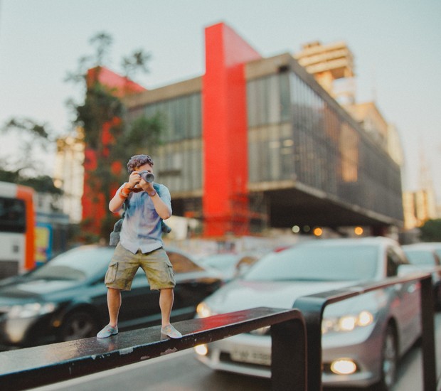 O MASP, na Avenida Paulista, é um dos pontos turísticos de São Paulo que Renan mais gosta de fotografar as miniaturas (Foto: Renan Viana/Divulgação)