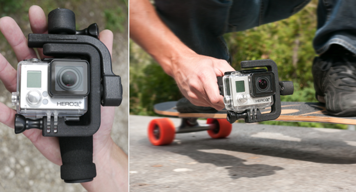 Estabilizador é compatível com GoPro e funciona como bateria extra para a câmera (Foto: Reprodução/Kickstarter)